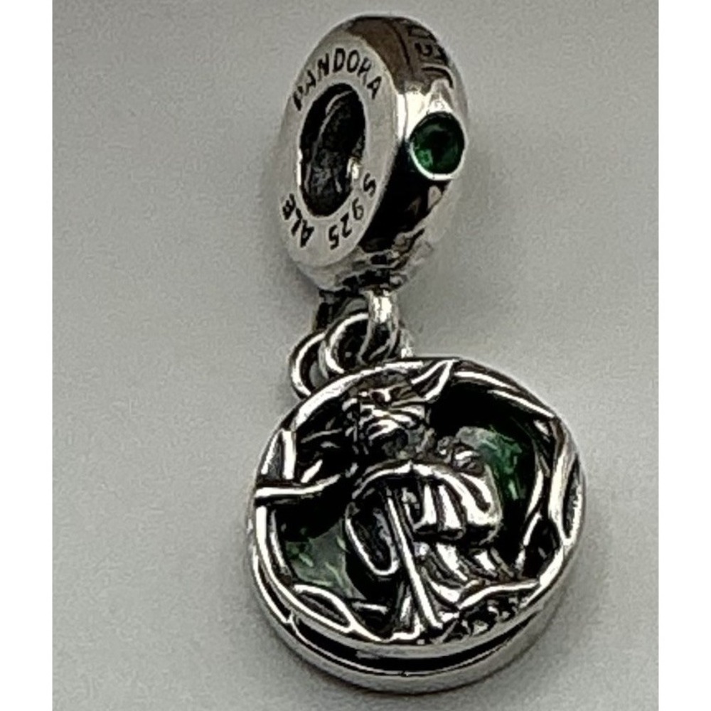 Pandora Star Wars Yoda Double Dangle Charm S925 Sterling Silver Retired